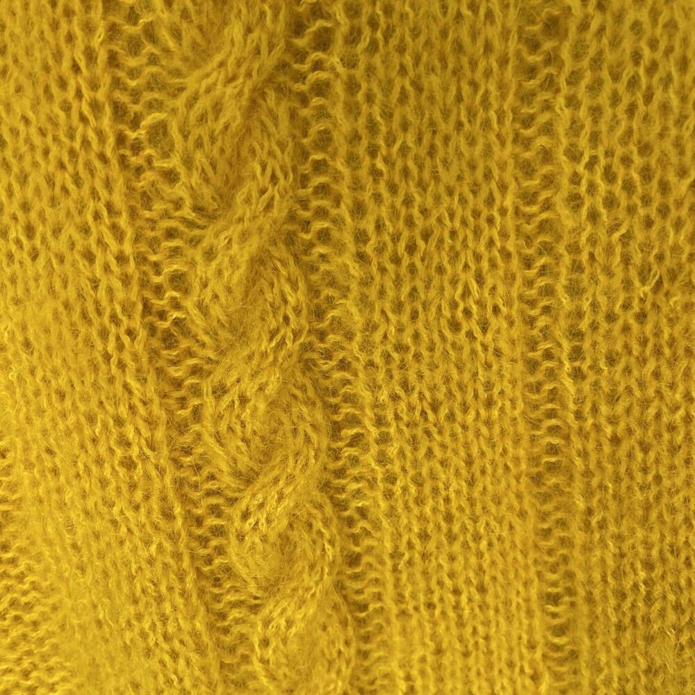 Vintage Liz Claiborne Sweater Wool Mohair Blend Yellow MARIGOLD Pullover S - Picture 9 of 9